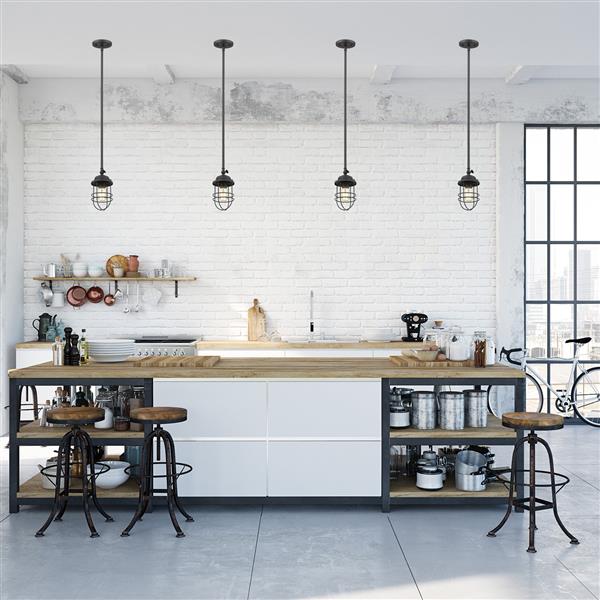 Golden Lighting Seaport Mini Pendant Light - Black