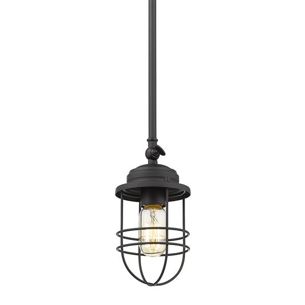 Golden Lighting Seaport Mini Pendant Light - Black