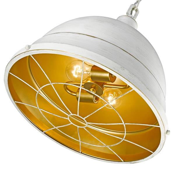 Golden Lighting Bartlett Large Pendant Light - French White