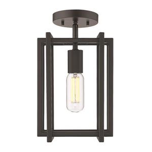 Golden Lighting Tribeca 1-Light Semi-Flush Light - Black