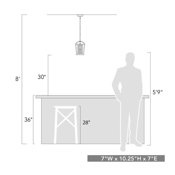 Golden Lighting Mercer Mini Pendant Light - Black