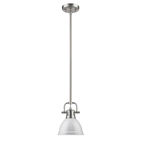 Golden Lighting Duncan Mini Pendant Light with Rod - Pewter | RONA