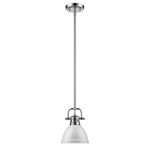 Golden Lighting Duncan Mini Pendant Light with Rod - Chrome