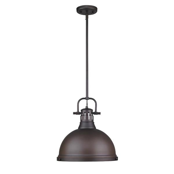 Golden Lighting Duncan 1-Light Pendant Light Rod - Bronze