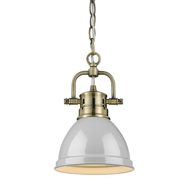 Golden Lighting Duncan Mini Pendant Light With Chain Aged Brass Rona - Aged Brass Mini Pendant Light