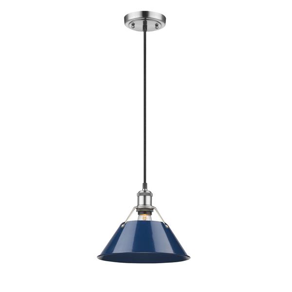 Golden Lighting Orwell PW 1-Light Pendant Light - Pewter