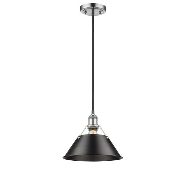 Golden Lighting Orwell PW 1-Light Pendant Light - Pewter