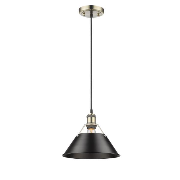 Golden Lighting Orwell AB 1-Light Pendant Light - Aged Brass