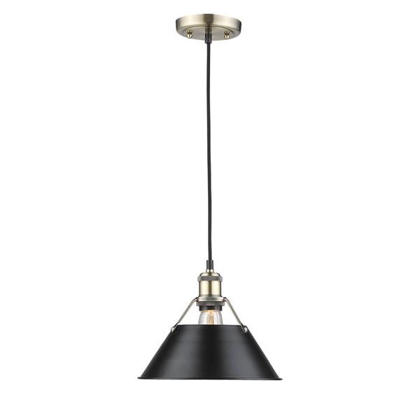 Golden Lighting Orwell AB 1-Light Pendant Light - Aged Brass