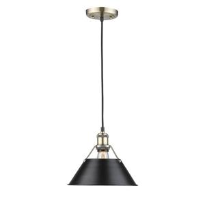 Golden Lighting Orwell AB 1-Light Pendant Light - Aged Brass