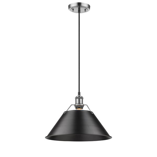 Golden Lighting Orwell PW 1-Light Pendant Light - Pewter
