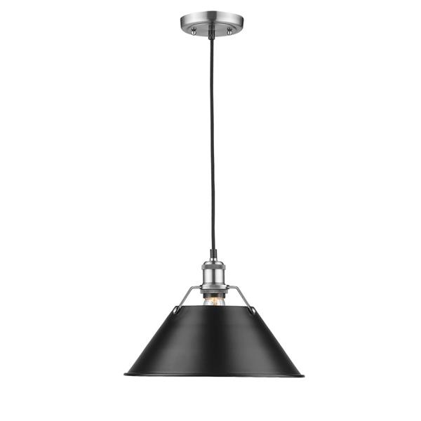Golden Lighting Orwell PW 1-Light Pendant Light - Pewter
