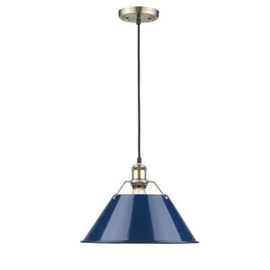 Golden Lighting Orwell AB 1-Light Pendant Light - Aged Brass