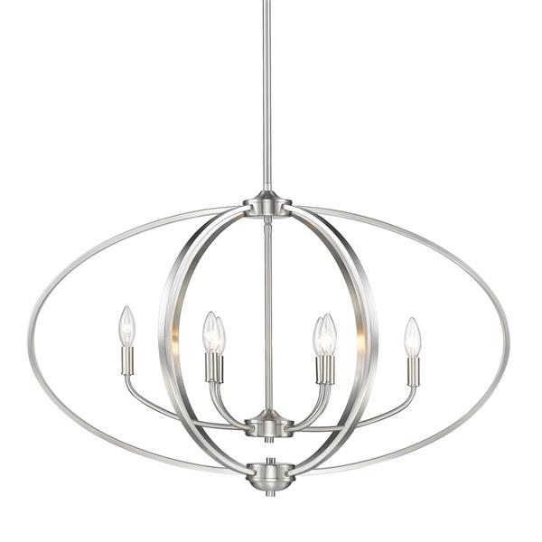 Golden Lighting Colson PW Linear Pendant Light - Pewter