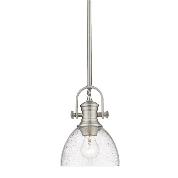 Golden Lighting Hines Mini Pendant Light - Pewter