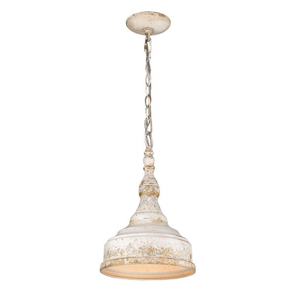 Golden Lighting Keating 1-Light Pendant Light - Antique Ivory