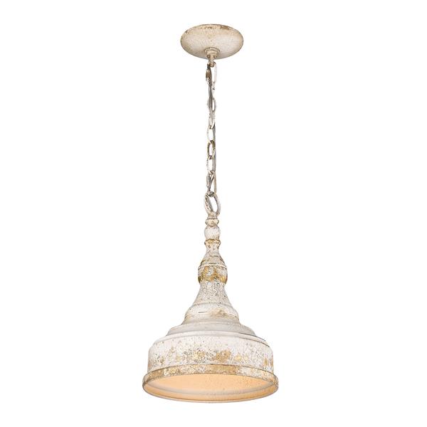 Golden Lighting Keating 1-Light Pendant Light - Antique Ivory