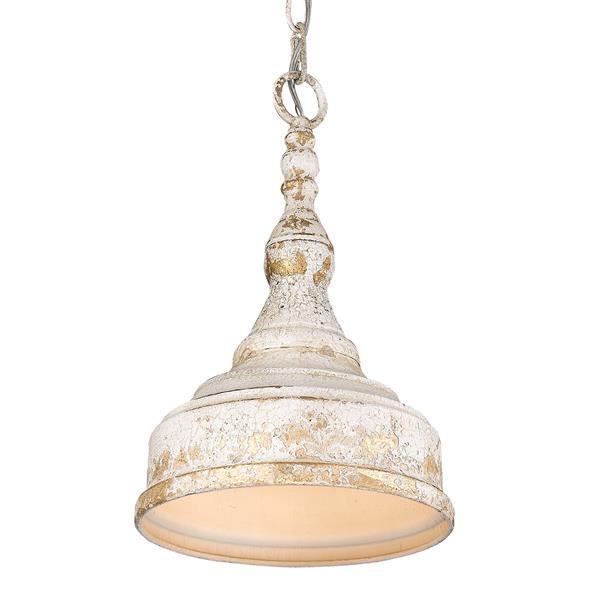 Golden Lighting Keating 1-Light Pendant Light - Antique Ivory