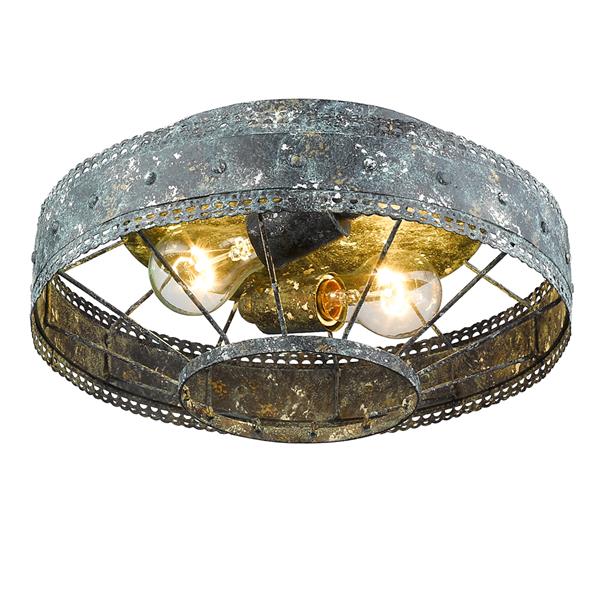 Golden Lighting Ferris Flush Mount Light - Blue