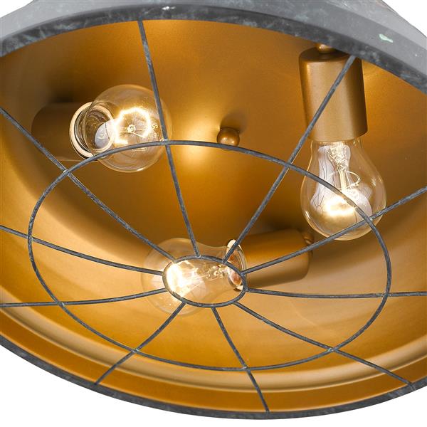 Golden Lighting Bartlett Flush Mount Light - Black