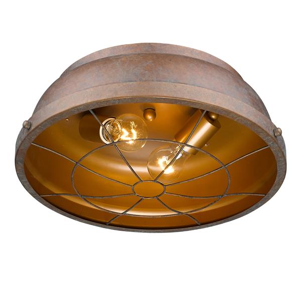 Golden Lighting Bartlett Flush Mount Light - Copper