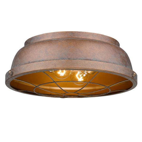 Golden Lighting Bartlett Flush Mount Light - Copper