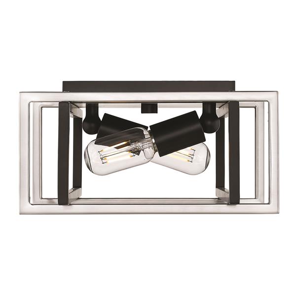 Golden Lighting Tribeca Flush Mount Light - Black