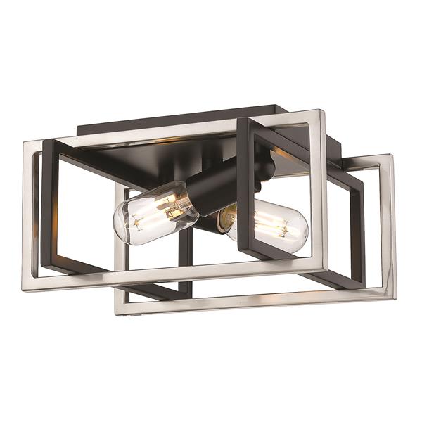 Golden Lighting Tribeca Flush Mount Light - Black