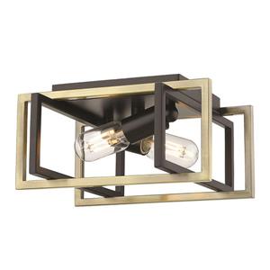 Golden Lighting Tribeca Flush Mount Light - Black