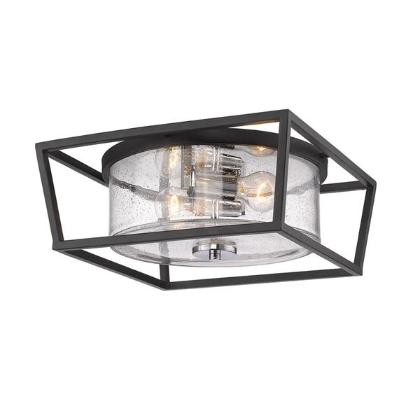 Golden Lighting Mercer Flush Mount Light - Black