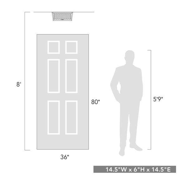 Golden Lighting Mercer Flush Mount Light - Black