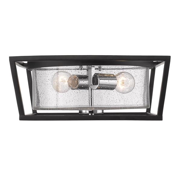 Golden Lighting Mercer Flush Mount Light - Black