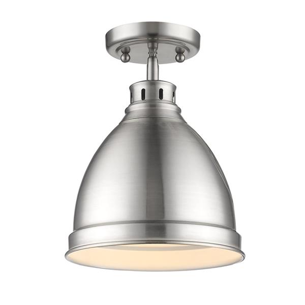 Golden Lighting Duncan Flush Mount Light - Pewter