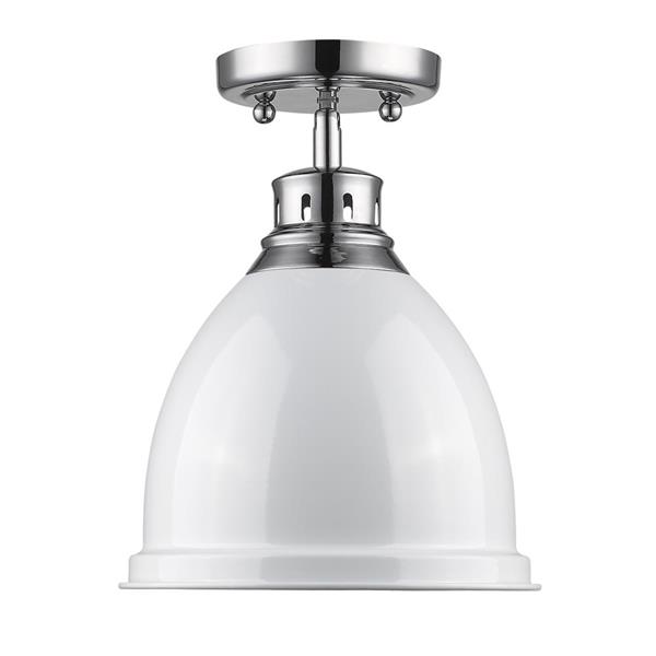 Golden Lighting Duncan Flush Mount Light - Chrome