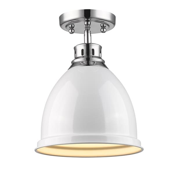 Golden Lighting Duncan Flush Mount Light - Chrome