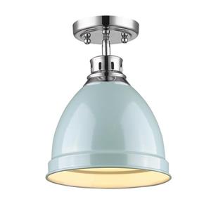 Golden Lighting Duncan Flush Mount Light - Chrome