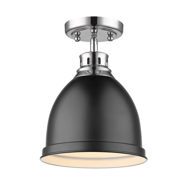 Golden Lighting Duncan Flush Mount Light - Chrome