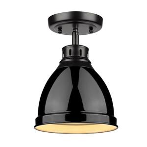 Golden Lighting Duncan Flush Mount Light - Black