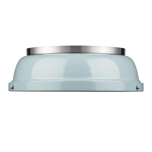 Golden Lighting Duncan Flush Mount Light - 14" - Pewter