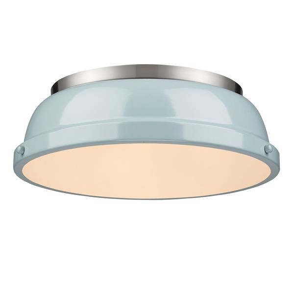 Golden Lighting Duncan Flush Mount Light - 14" - Pewter