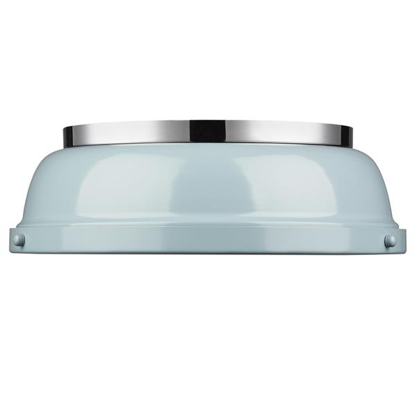 Golden Lighting Duncan Flush Mount Light - 14" - Chrome