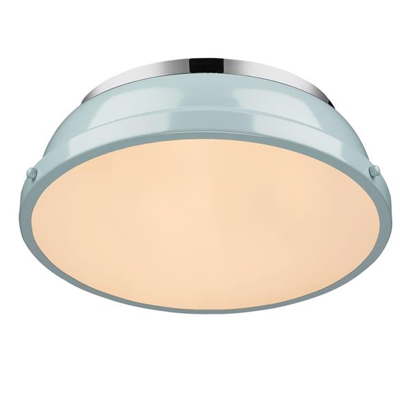 Golden Lighting Duncan Flush Mount Light - 14" - Chrome