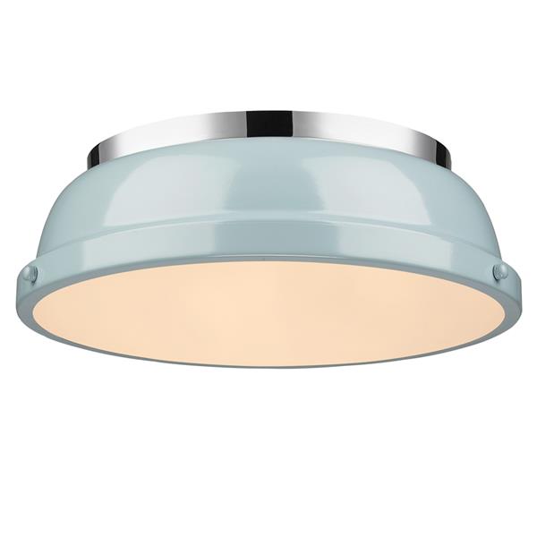 Golden Lighting Duncan Flush Mount Light - 14" - Chrome