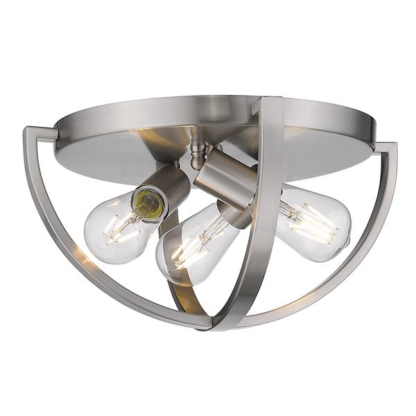 Golden Lighting Colson Flush Mount Light - Pewter