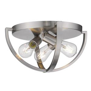 Golden Lighting Colson Flush Mount Light - Pewter