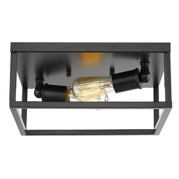 Golden Lighting Wesson Flush Mount Light - Black