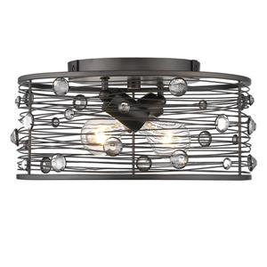 Golden Lighting Bijoux Flush Mount Light - Brushed Bronze