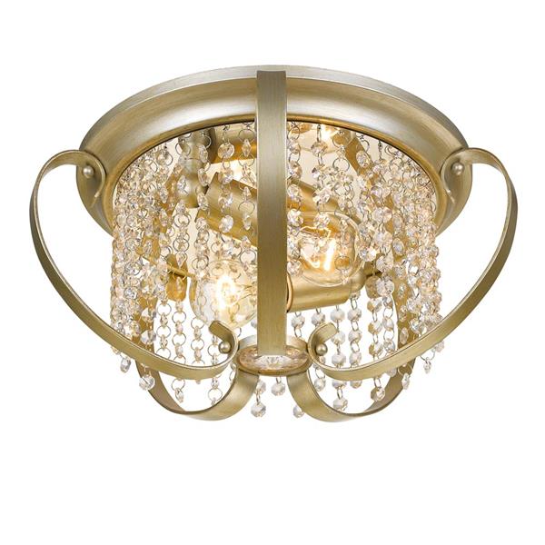 Golden Lighting Ella Flush Mount Light - White/Gold