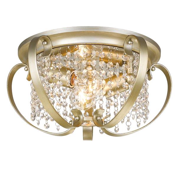 Golden Lighting Ella Flush Mount Light - White/Gold