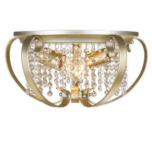 Golden Lighting Ella Flush Mount Light - White/Gold